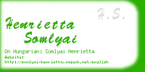 henrietta somlyai business card